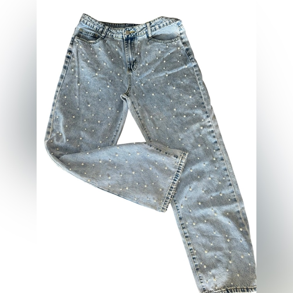 Pearl studded jeans